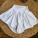 دامن تنیسی زنانه کشاله دار سفید سایز XS