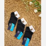 جوراب مچی دخترانه طرح خرسی سفید مشکی